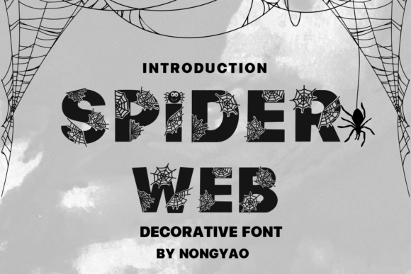 Preview specimen of Spider Web decorative font