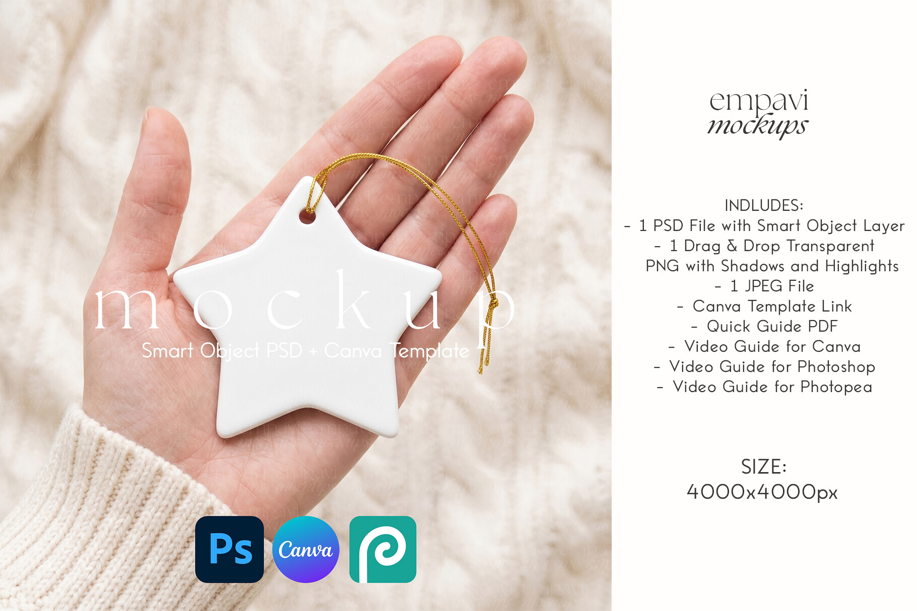 Star Ornament Mockup