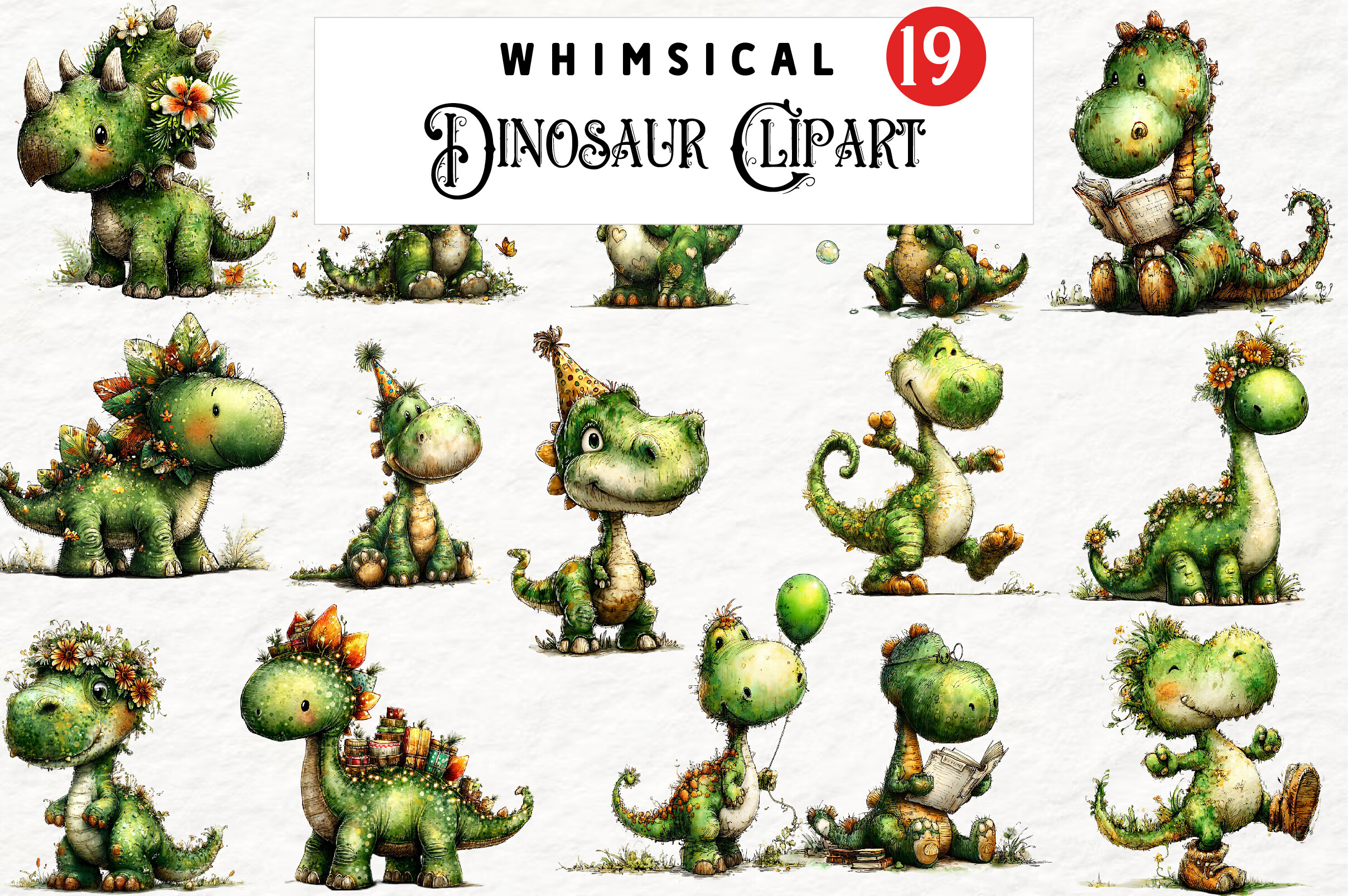 Whimsical Dinosaur PNG Clipart
