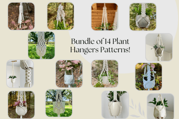 14 Macrame Plant Hangers PDF Patterns