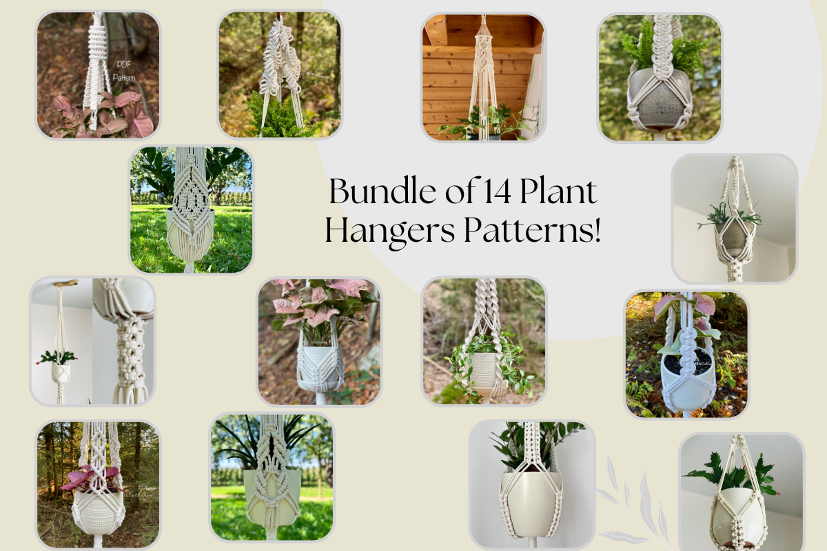 14 Macrame Plant Hangers PDF Patterns