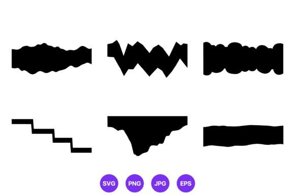 Abstract Black Vector Shapes Set