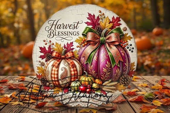 Autumn Pumpkin Door Sign, Wind Spinner