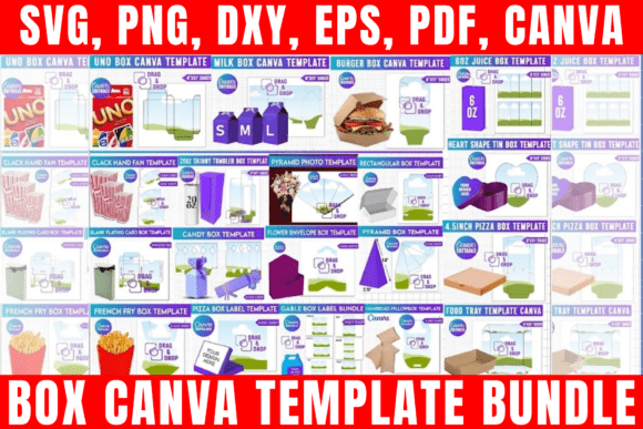 Box Canva Template Bundle