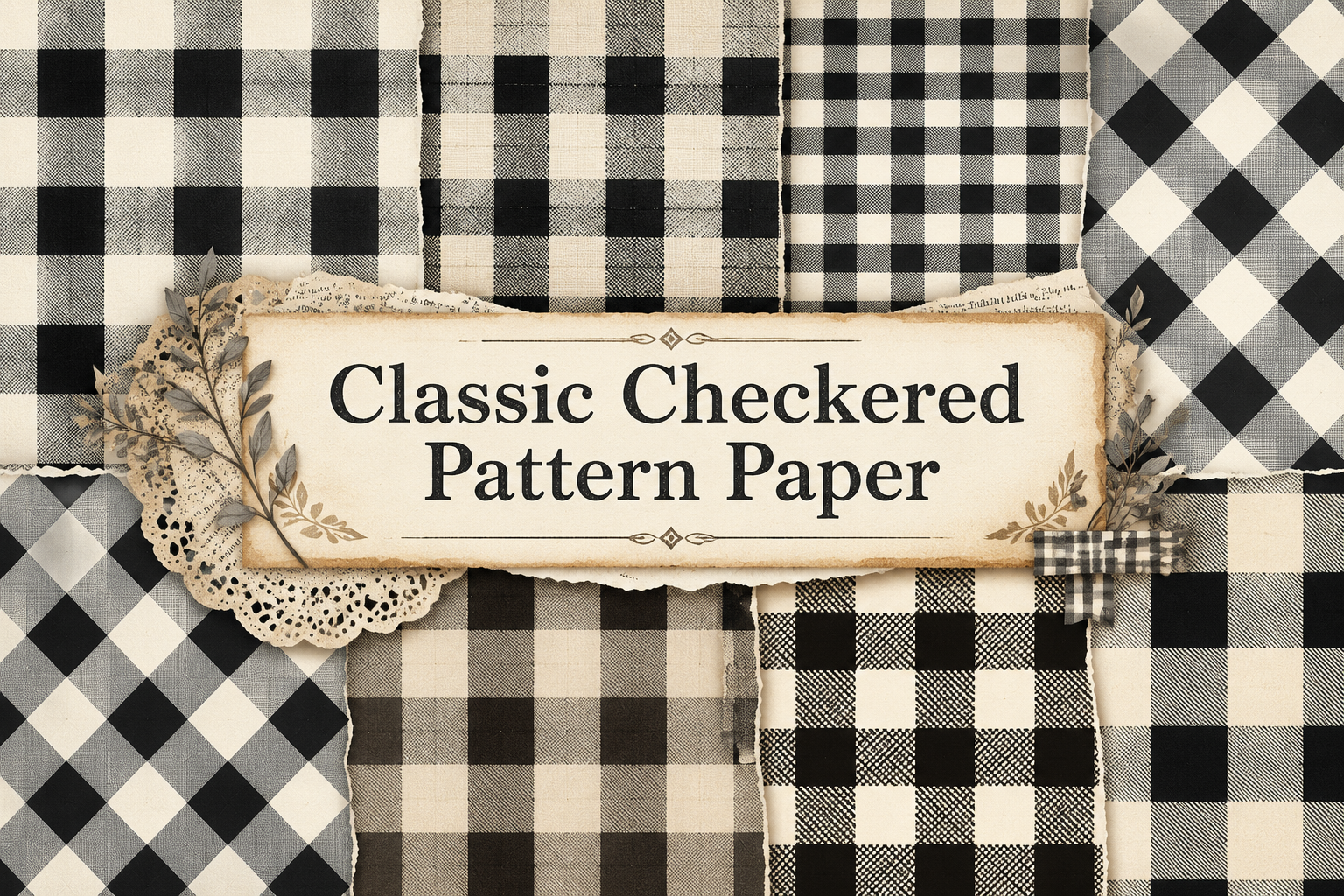 Classic Checkered Pattern Paper