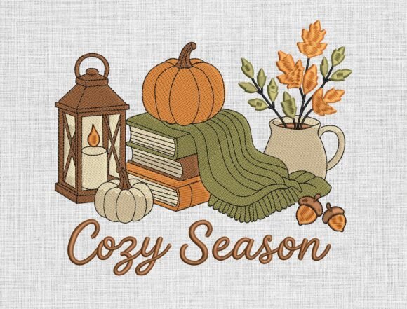 Cozy Season Fall Embroidery Design