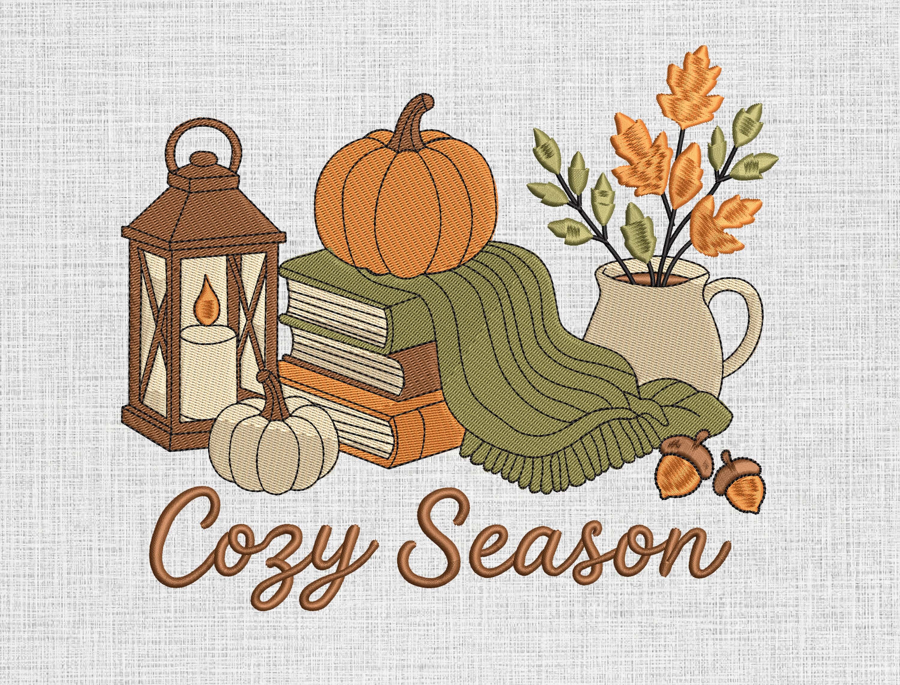 Cozy Season Fall Embroidery Design