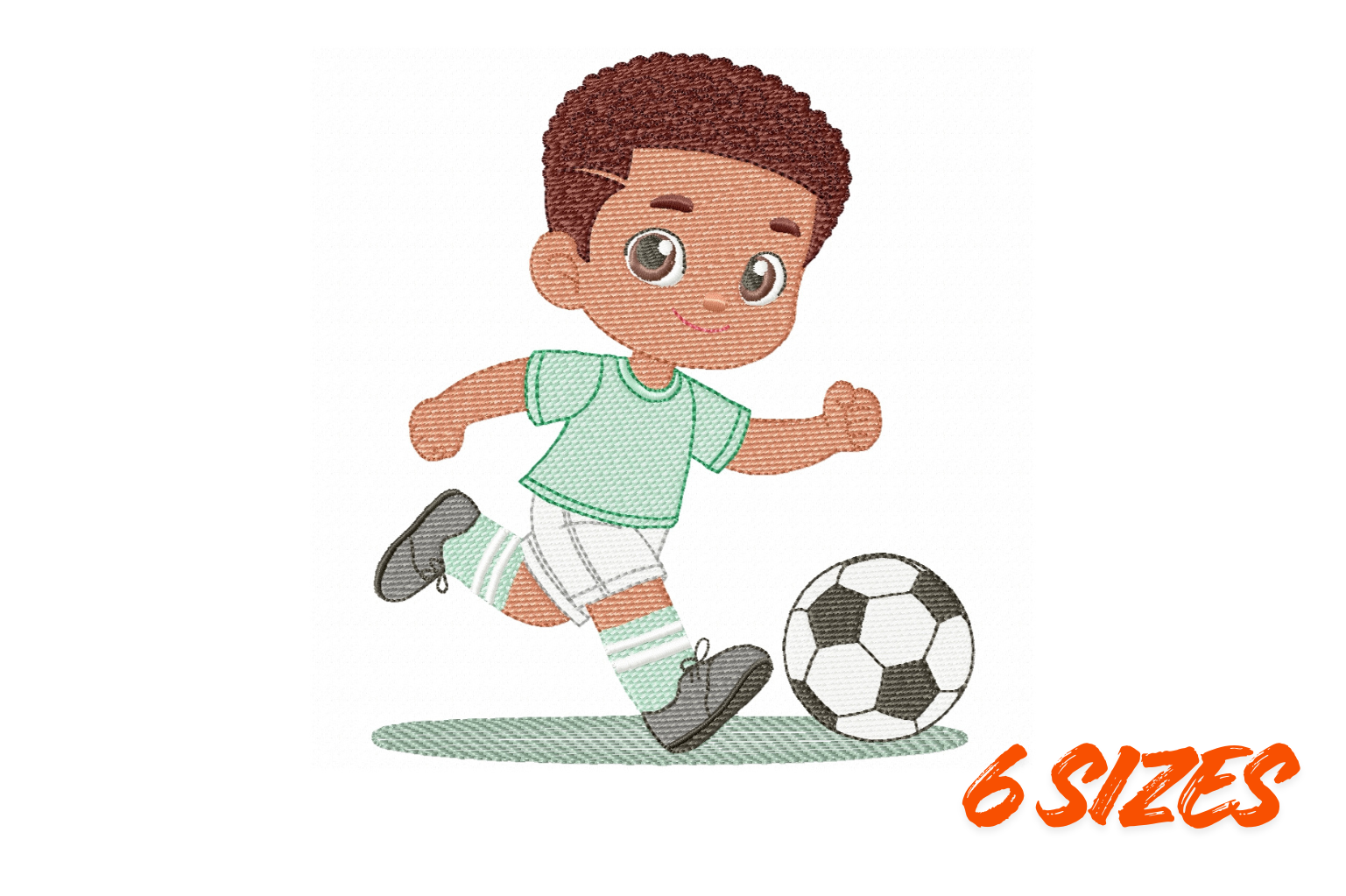 Cute Soccer Boy Embroidery Design Set