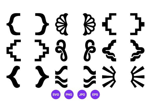 Decorative Bracket and Brace Vector Set