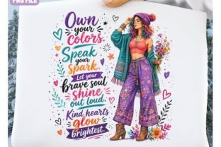 Floral Woman Inspirational Quote Png, Graphic by Craft Palette ...