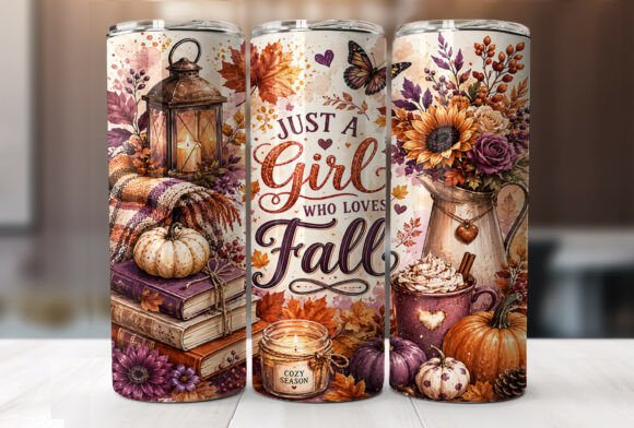 Just a Girl Who Loves Fall Tumbler Wrap
