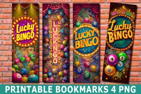 Lucky Bingo Board Game PNG Bookmark