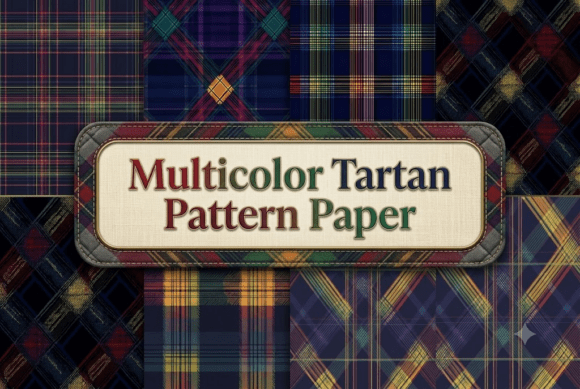 Multicolor Tartan Pattern Paper