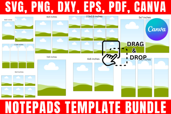 Notepads Editable Template Bundle
