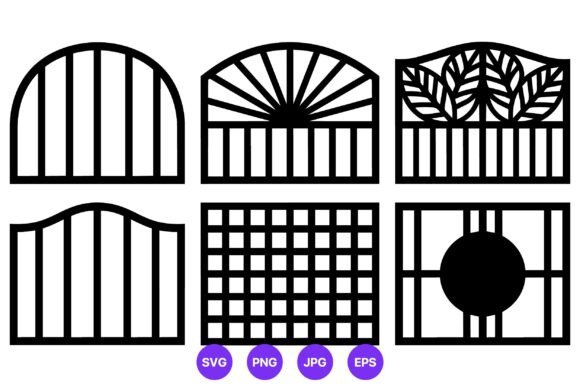 Ornamental Fence Panels Vector