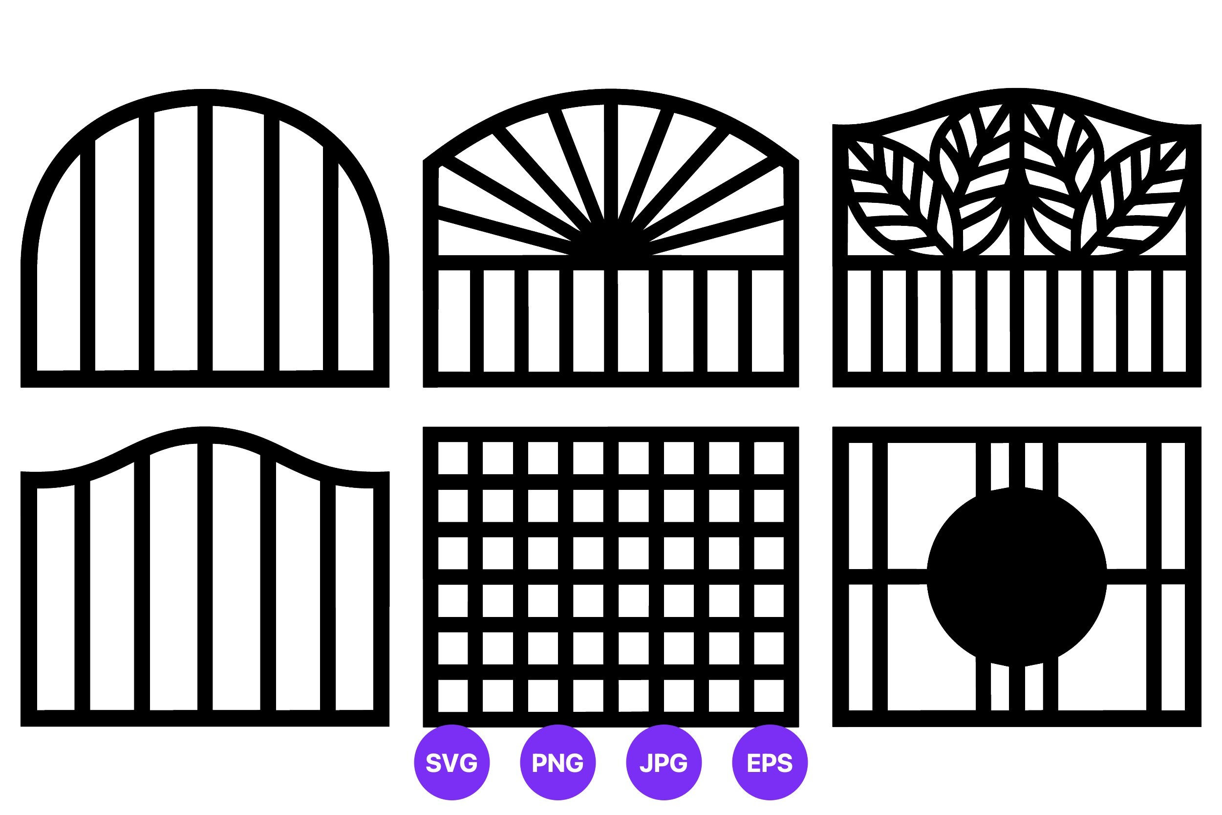 Ornamental Fence Panels Vector