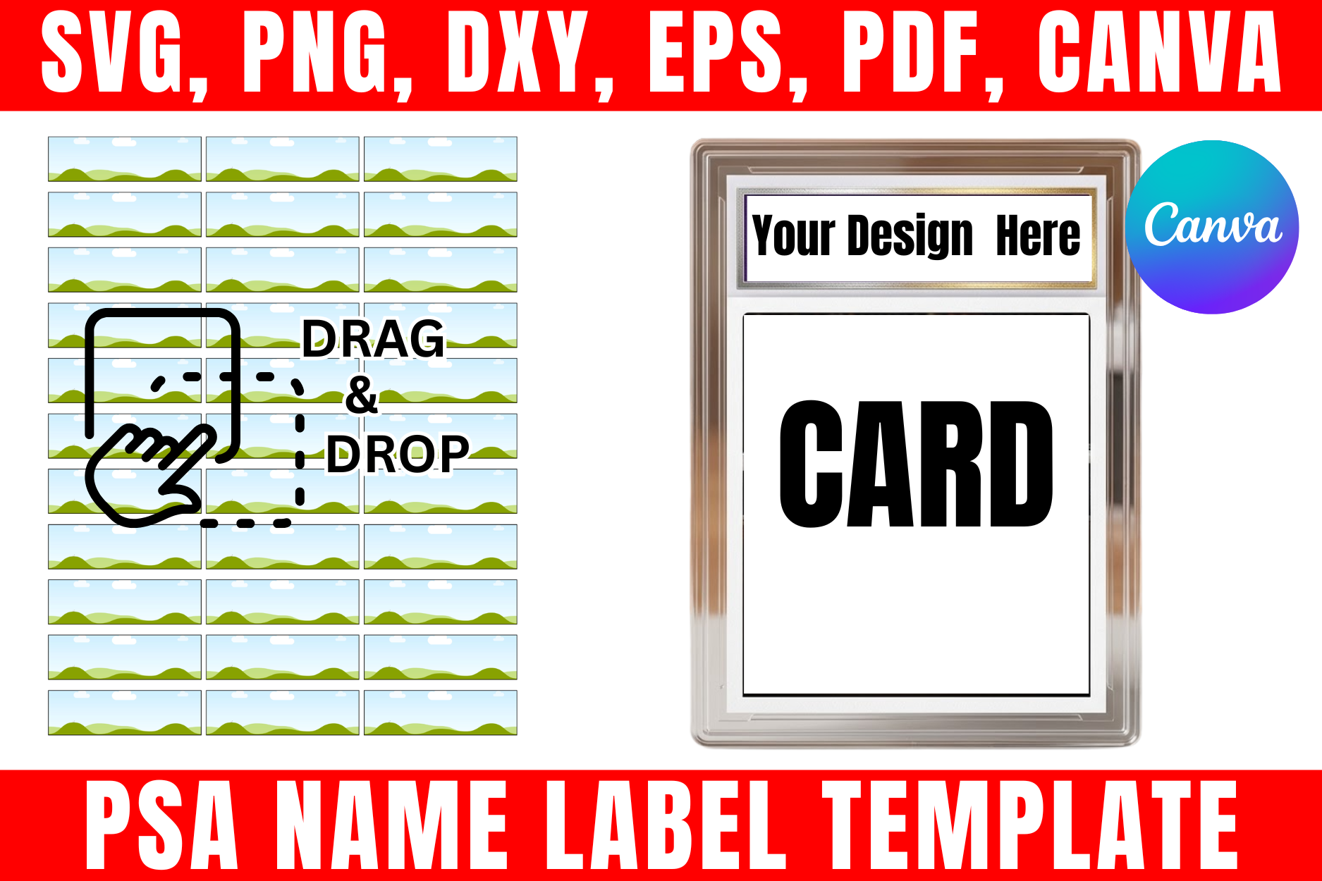 PSA Name Label Canva Template