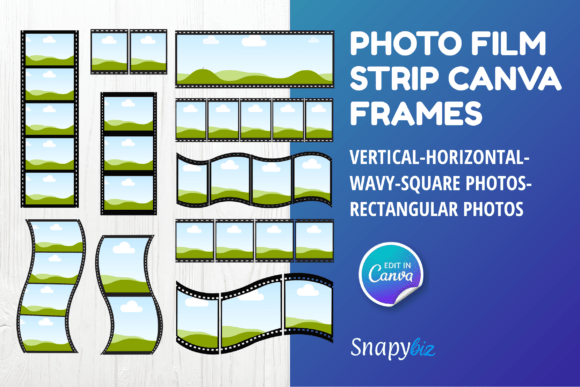 Photo Film Strip Canva Frame Template