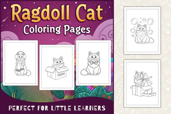 Ragdoll Cat Coloring Pages for Kids