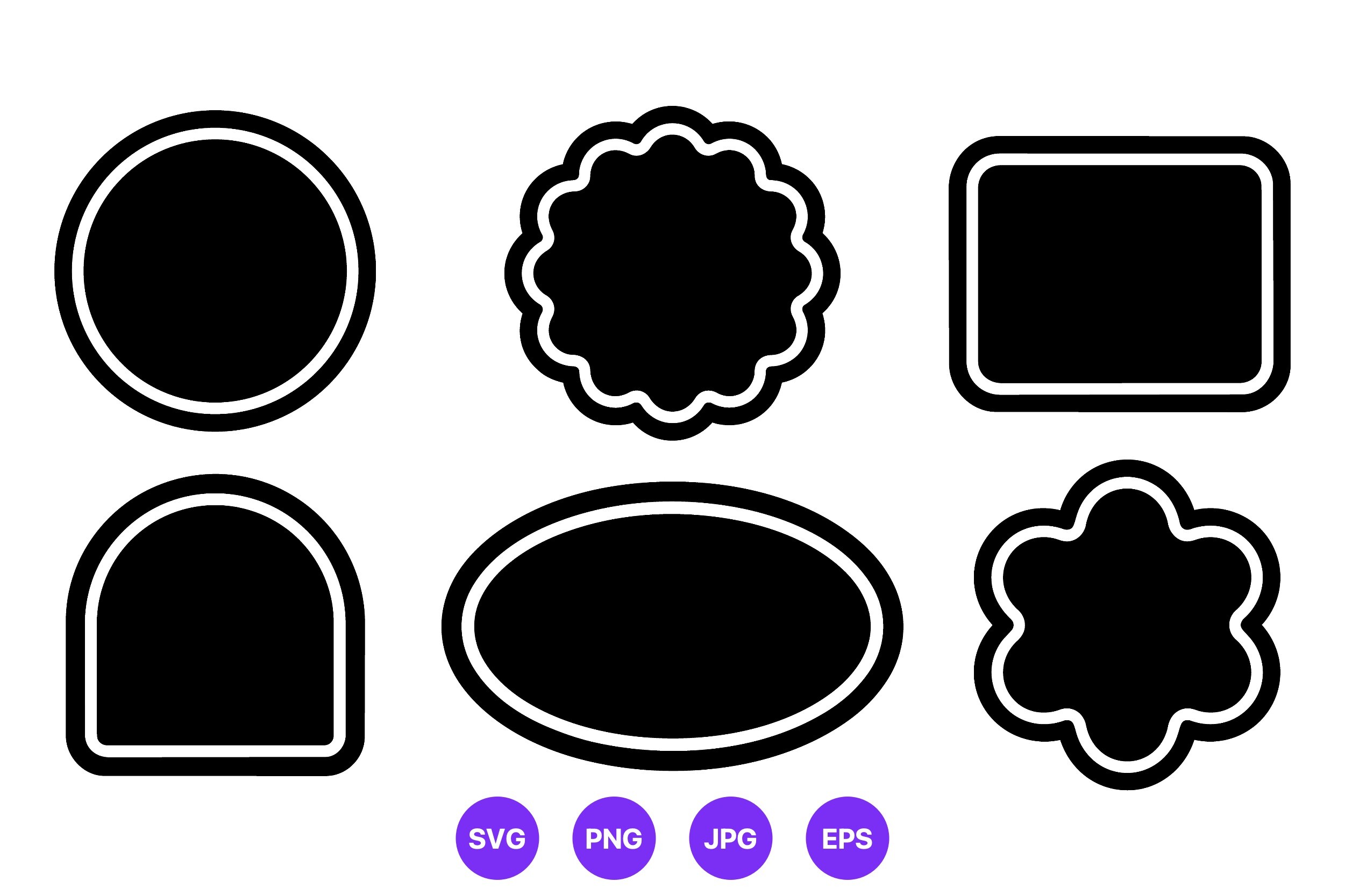 Simple Black White Geometric Shapes