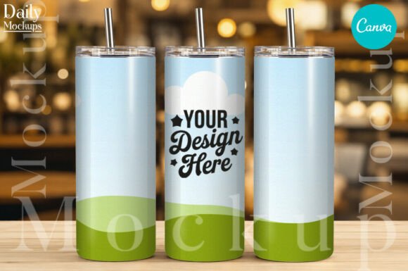 20oz Straight Skinny Tumbler Mockup