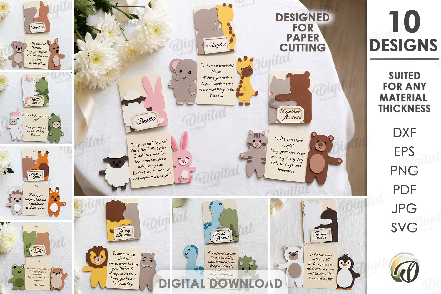 3D Greeting Cards Bundle Paper Cut