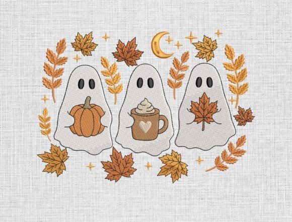 Autumn Ghost Embroidery Design