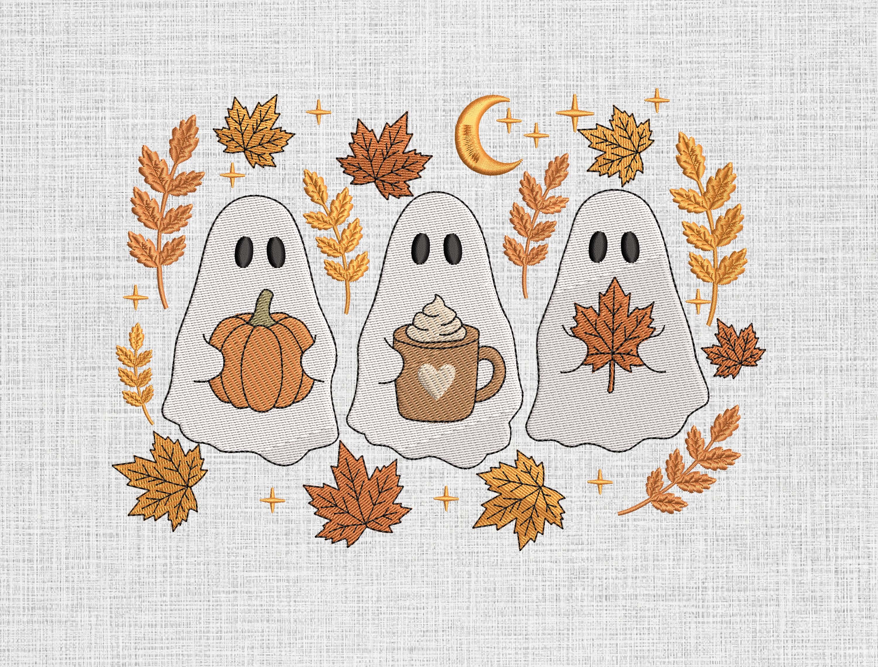 Autumn Ghost Embroidery Design