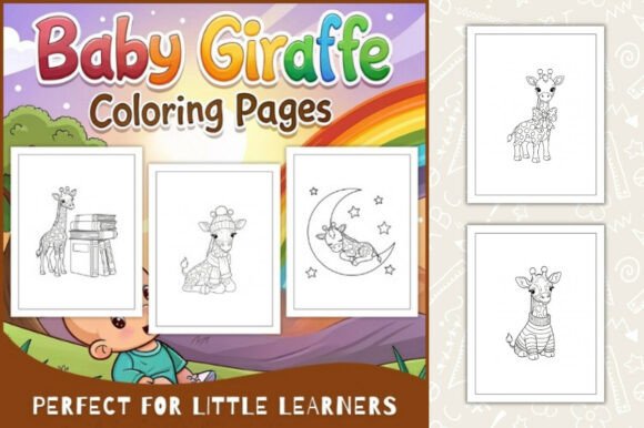 Baby Giraffe Coloring Pages