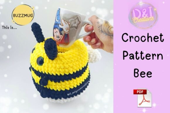 Bee Cup Holder Crochet Pattern