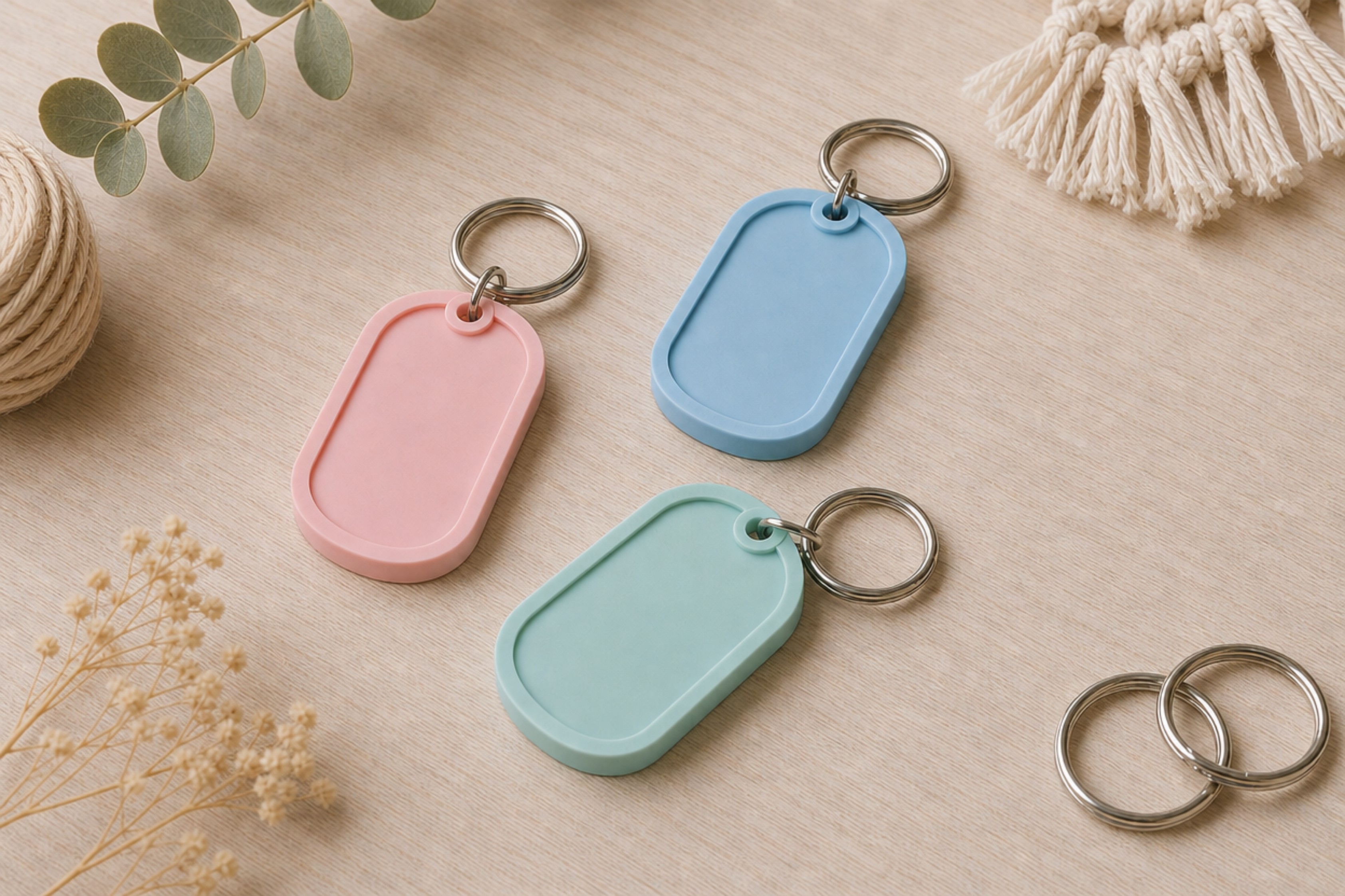 Blank Military Dog Tag STL | Customizable 3D Print Keychain Pendant - Image 5