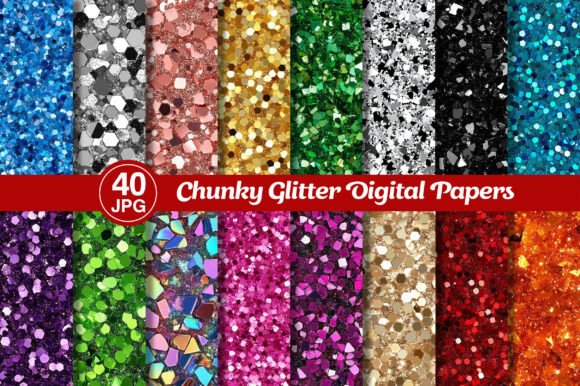 Chunky Glitter Digital Papers