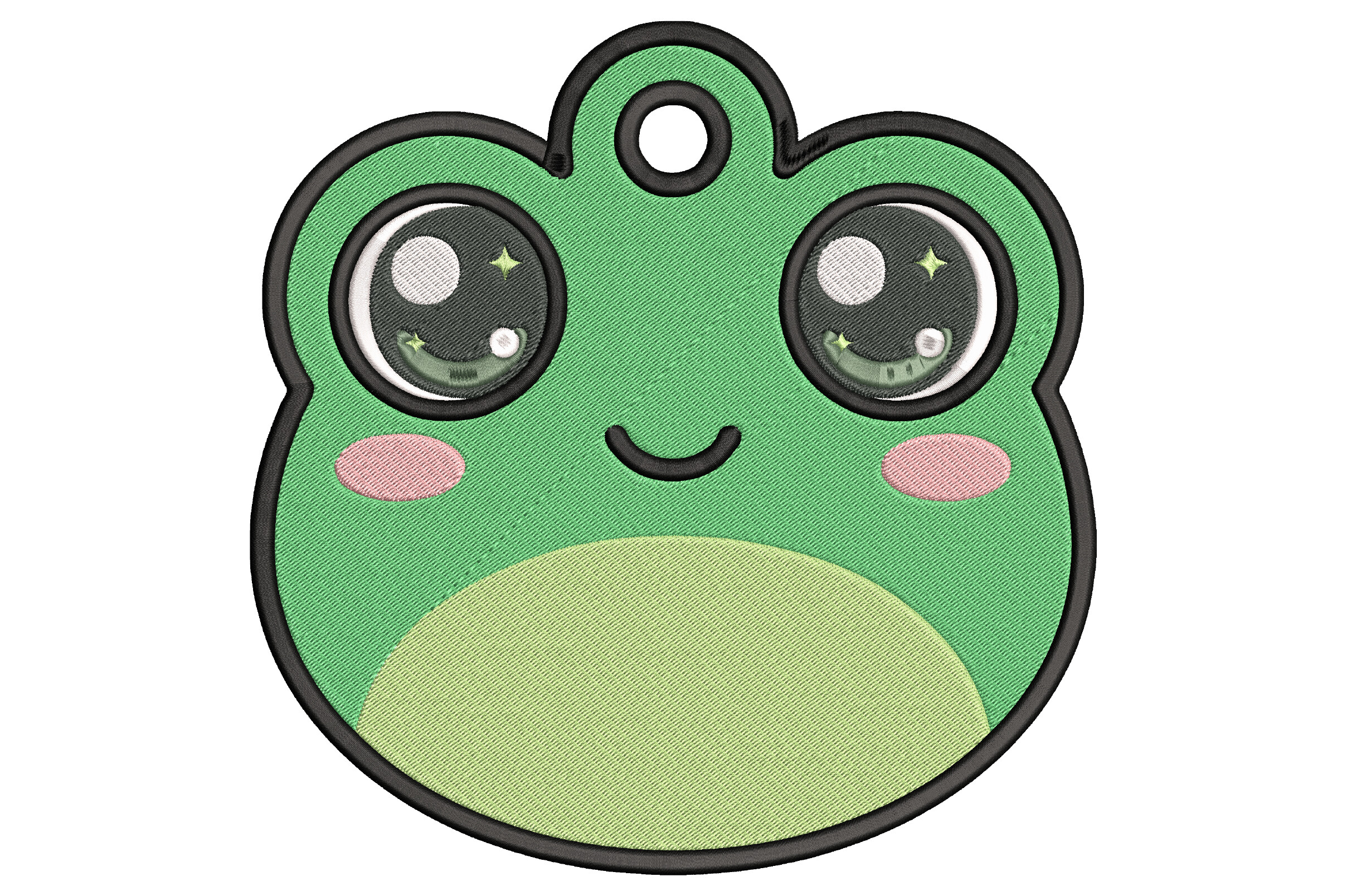 Cute Frog Keychain Embroidery Design