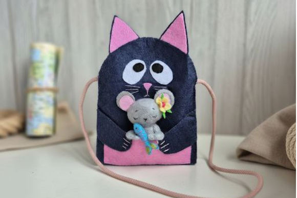 Felt Mouse & Cat Bag PDF Pattern