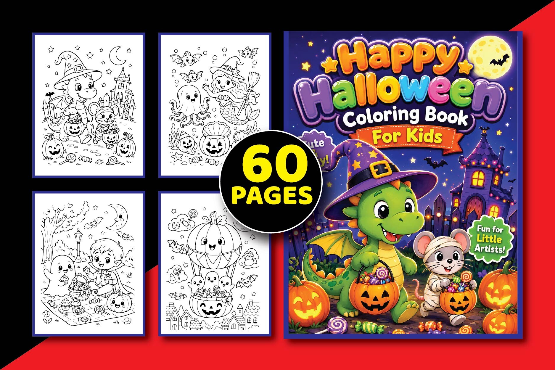 Happy Halloween Coloring Book for Kids