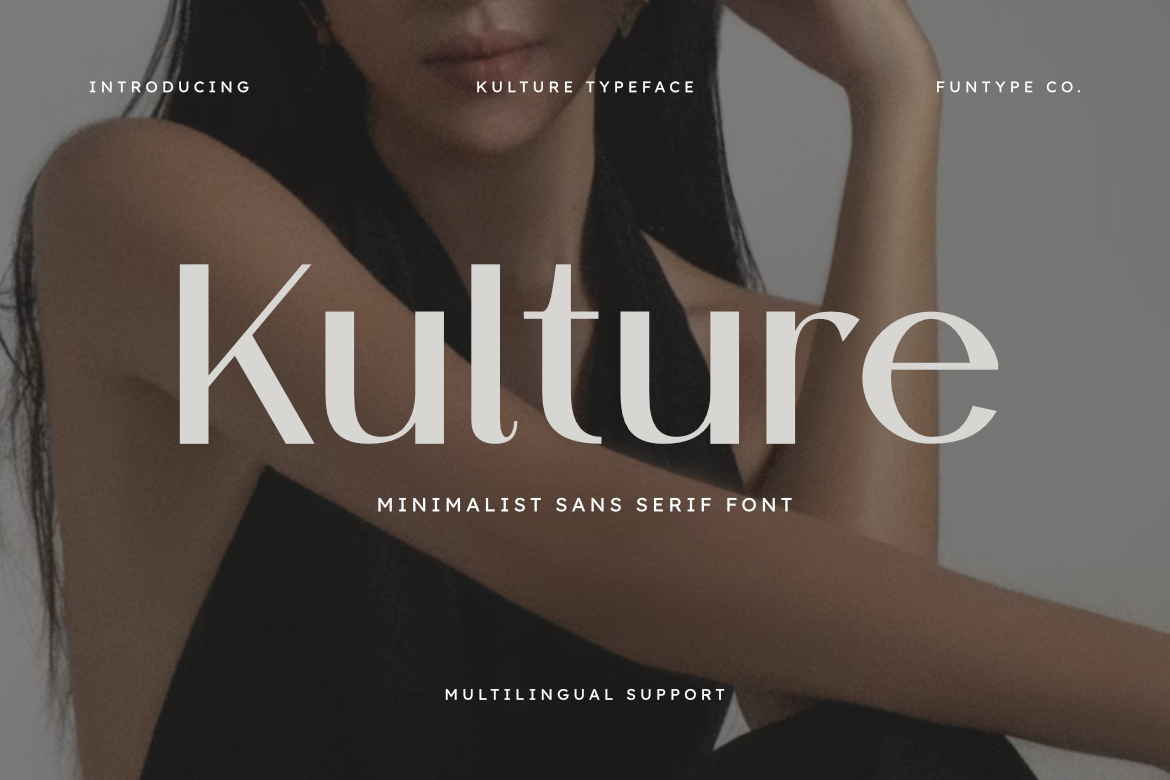 Kulture preview, modern minimal sans-serif font