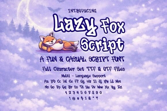 Lazy Fox Script – a Playful Handwritten