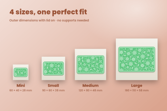 Meadow Flower Boxes with Lids - 32 STL Files for 3D Printing - Image 3