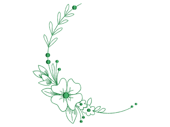 Minimal Floral Corner Outline