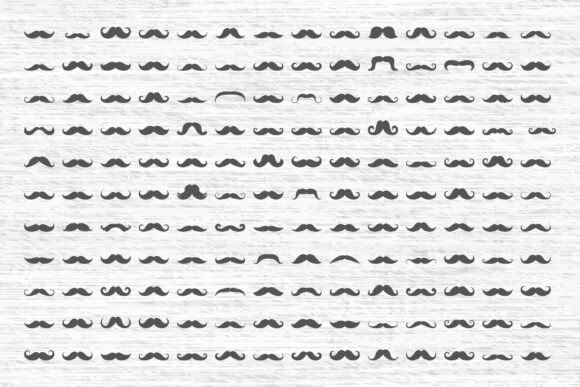 Mustache SVG Silhouette Vector Clipart