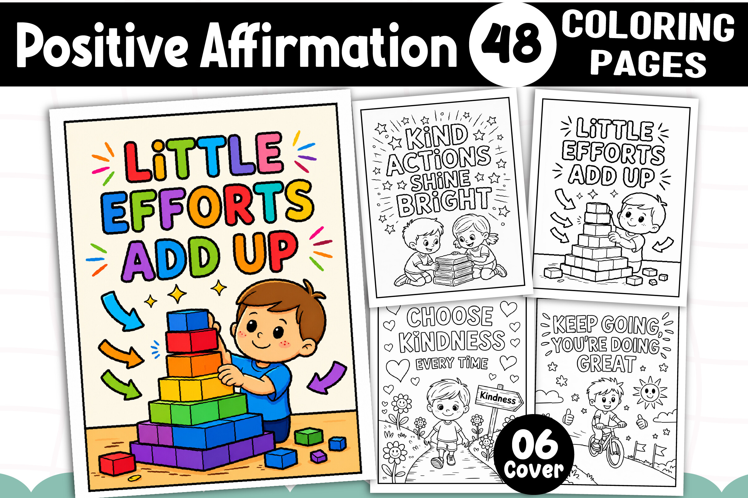 Positive Affirmation Coloring Pages Kids