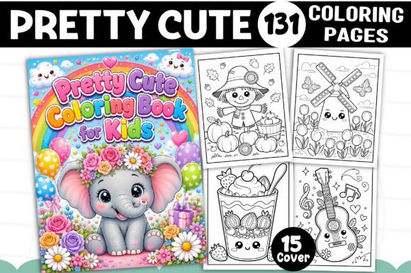 Pretty Cute Coloring Pages for Kids