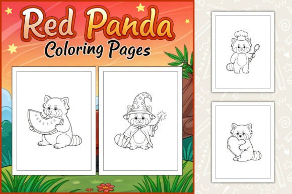 Red Panda Coloring Pages for Kids