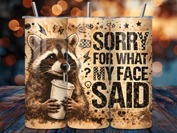 Sarcastic Raccoon 20oz Tumbler Wrap