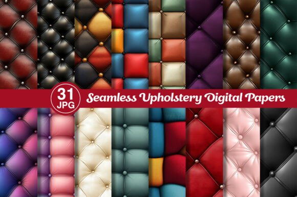 Seamless Square Upholstery Digital Paper