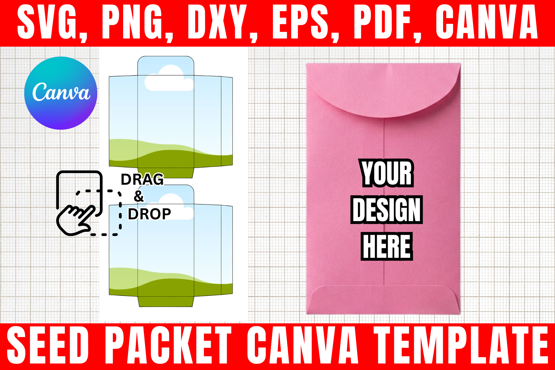 Seed Packet Canva Template