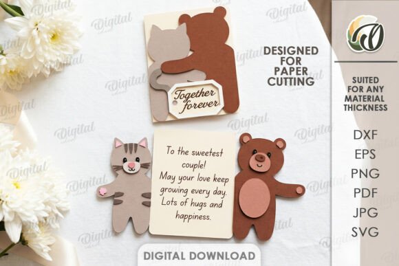 3D Animals Greeting Card Paper Cut