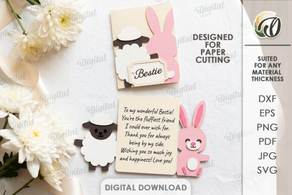3D Animals Greeting Card Paper Cut