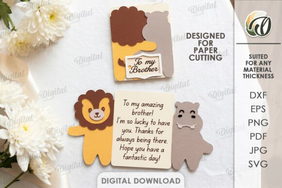 3D Animals Greeting Card Paper Cut