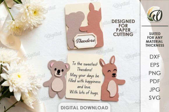 3D Animals Greeting Card Paper Cut